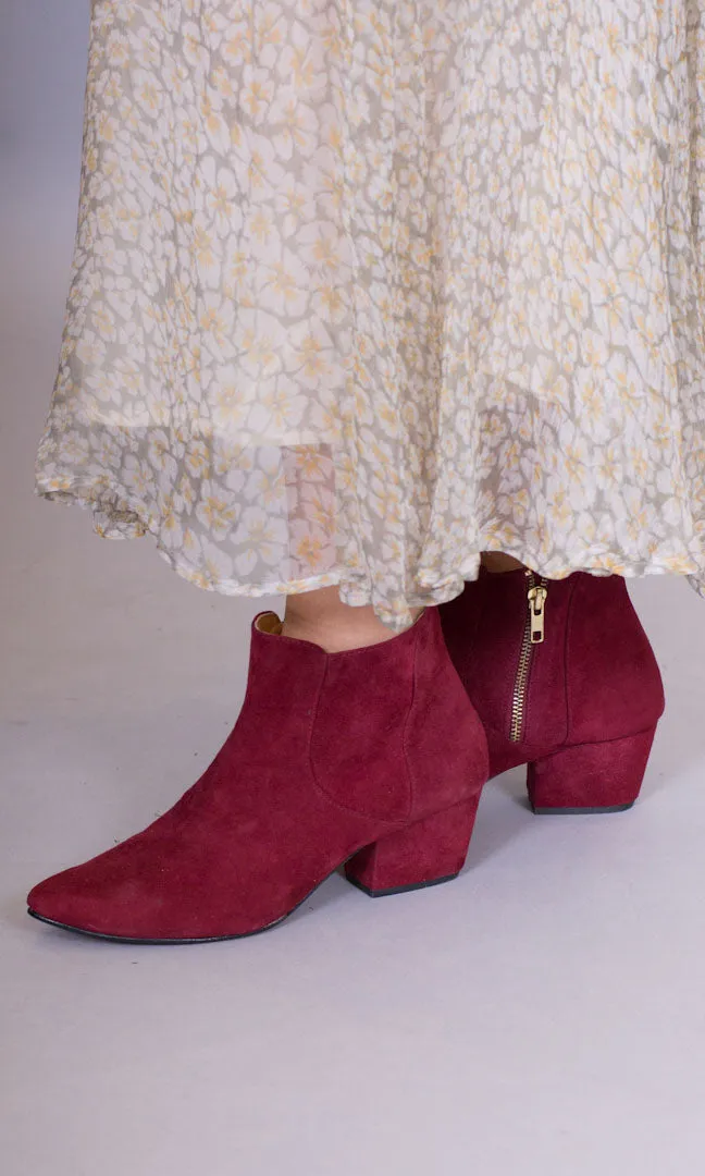 HOSS Cohen Maroon Suede Boot