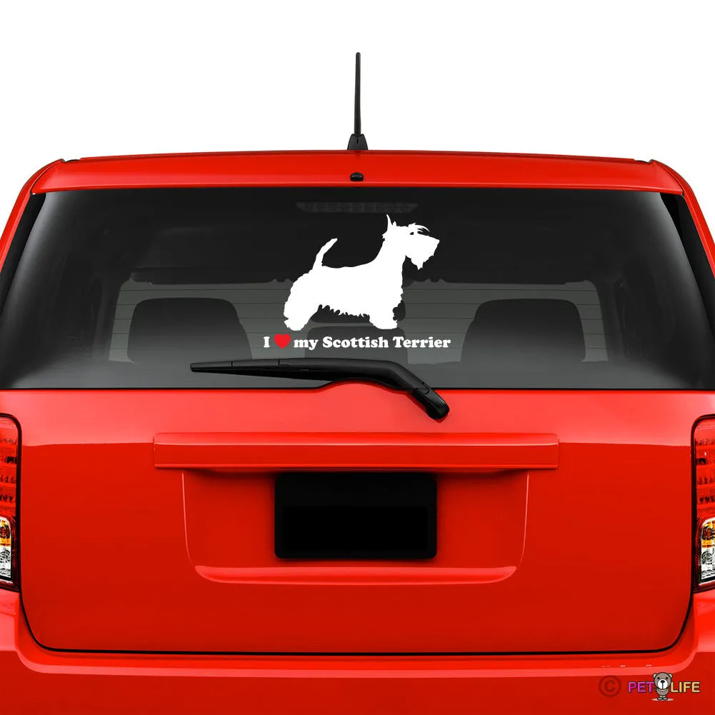 I Love My Scottish Terrier Sticker