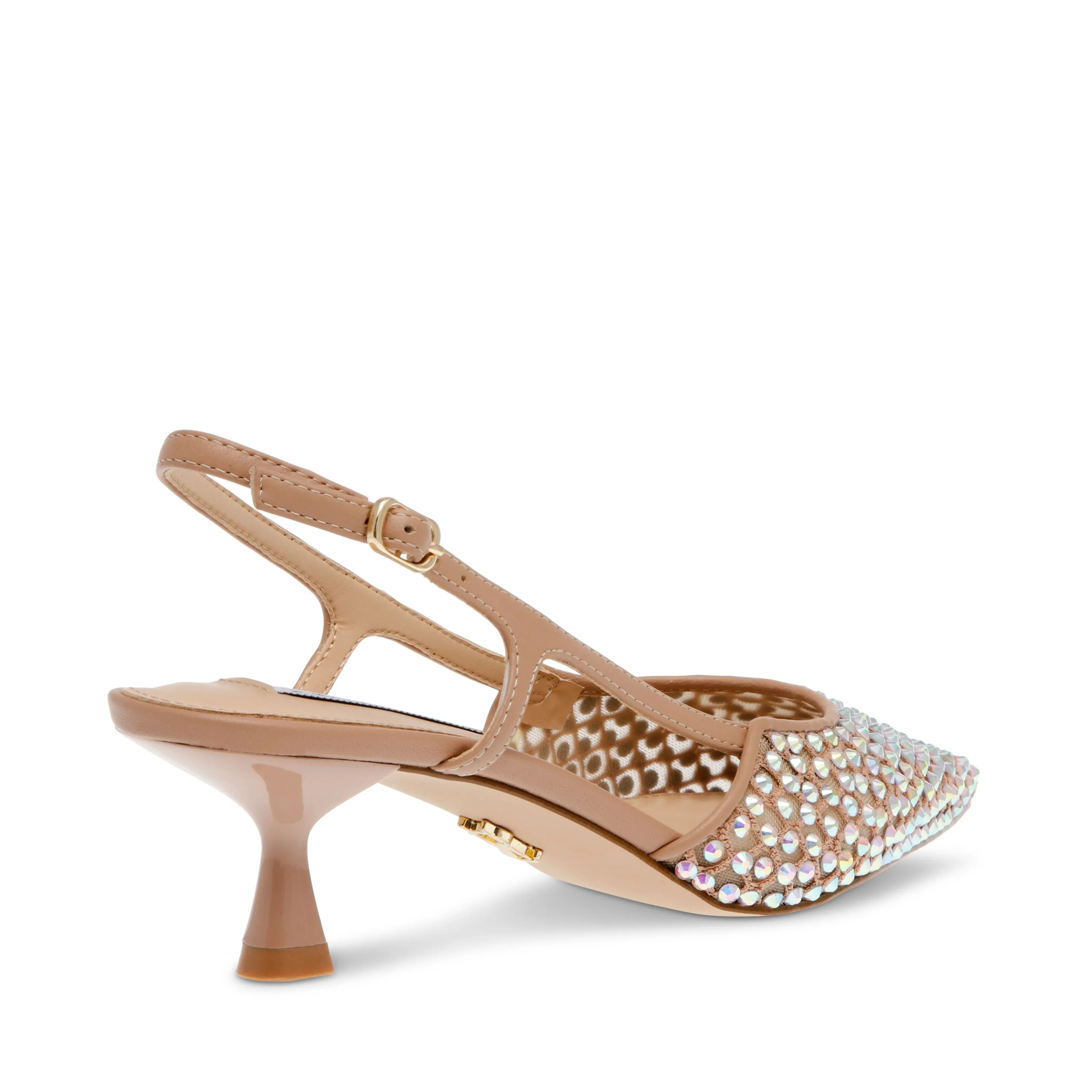 Legaci-MR Rhinestone Clear Slingback Heels