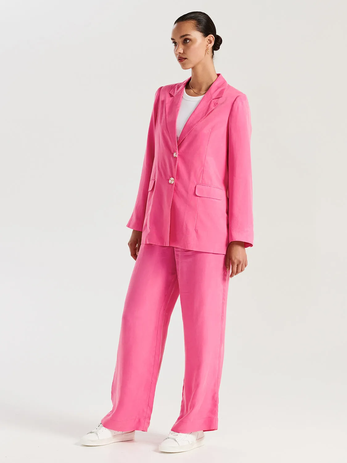 Lillian Cupro Blazer - Carnation