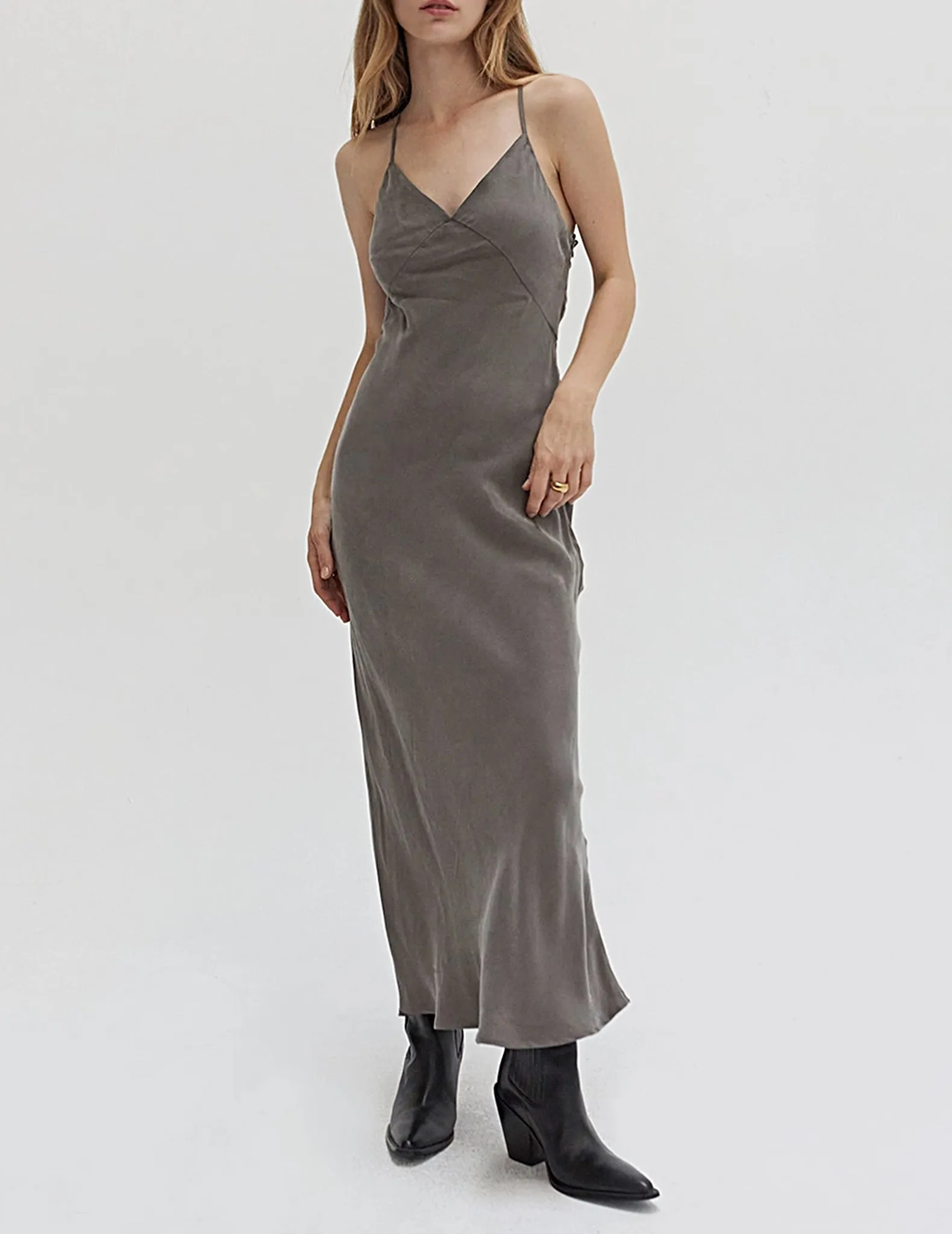 Madeline Mink Cupro Slip Dress