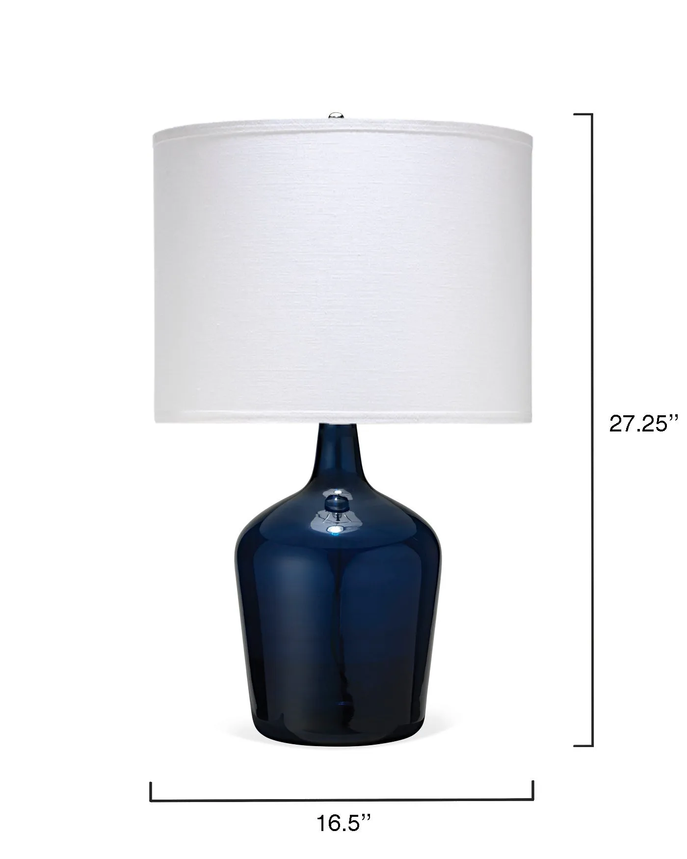 Medium Plum Jar Lamp - Blue