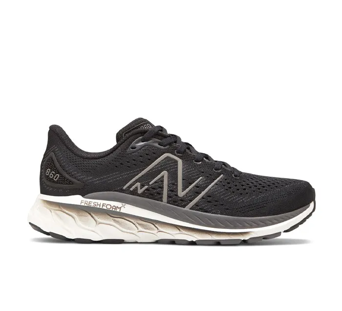 New Balance Mens Fresh Foam X 860v13 Running Shoes - Black/White