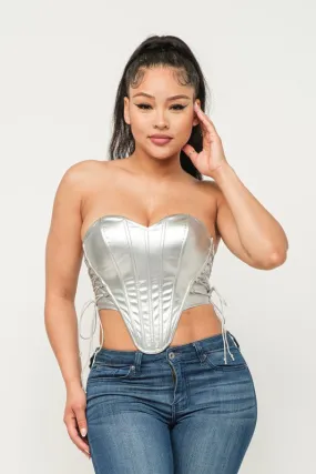 Nia corset top (Silver)