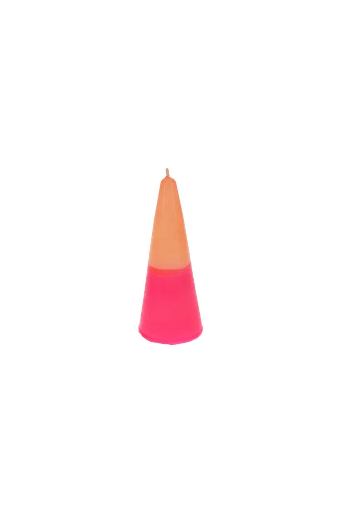 Pink & Orange Cone Shaped Candle - 2 Sizes Available