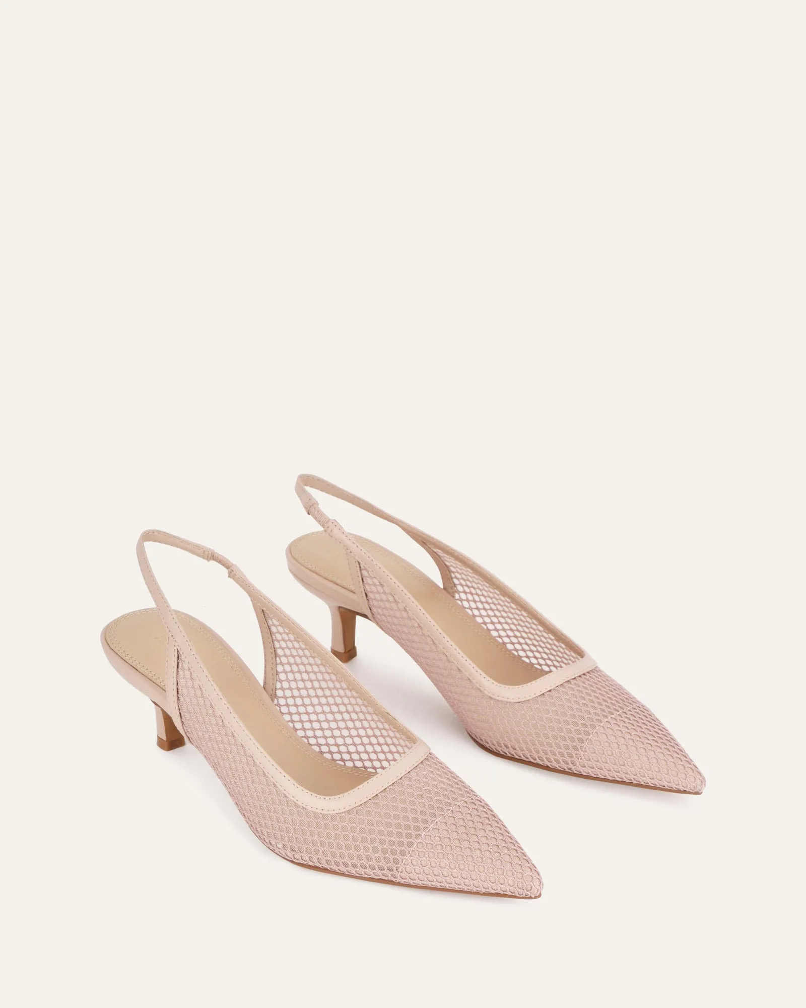 RIVA MID HEELS PINK MESH