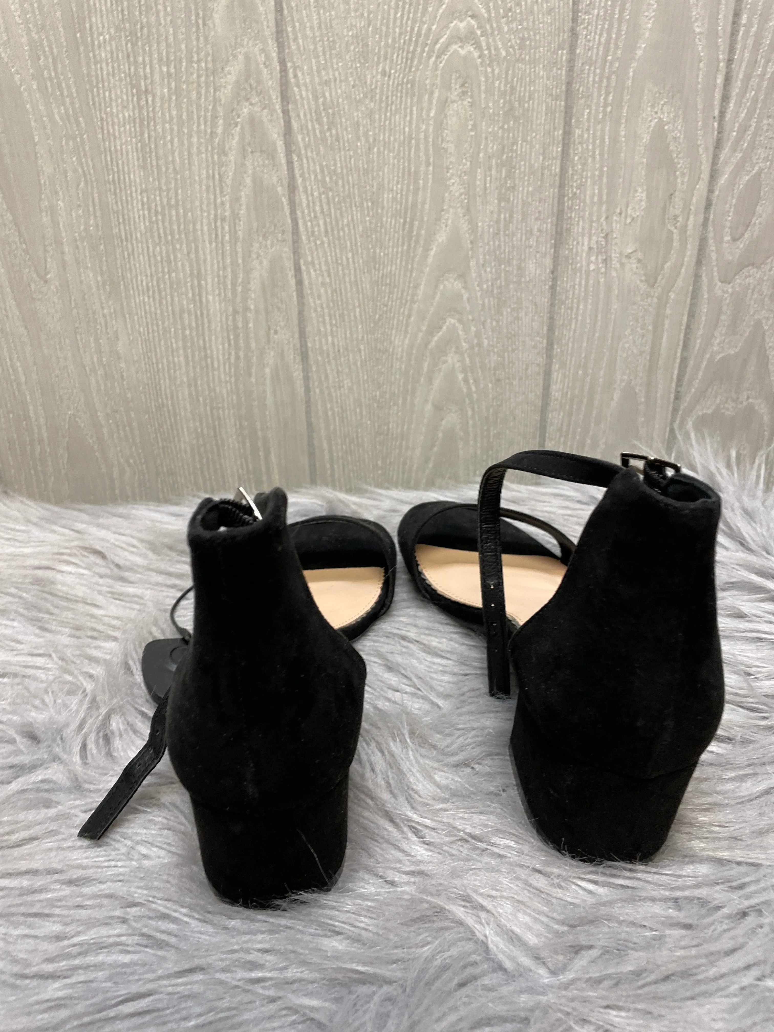 Sandals Heels Block By London Fog In Black, Size: 9