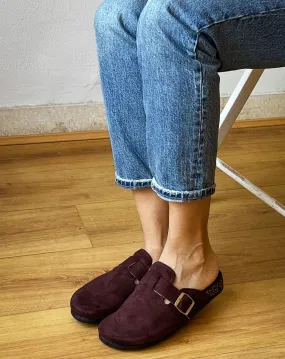 Suede Brown Clogs