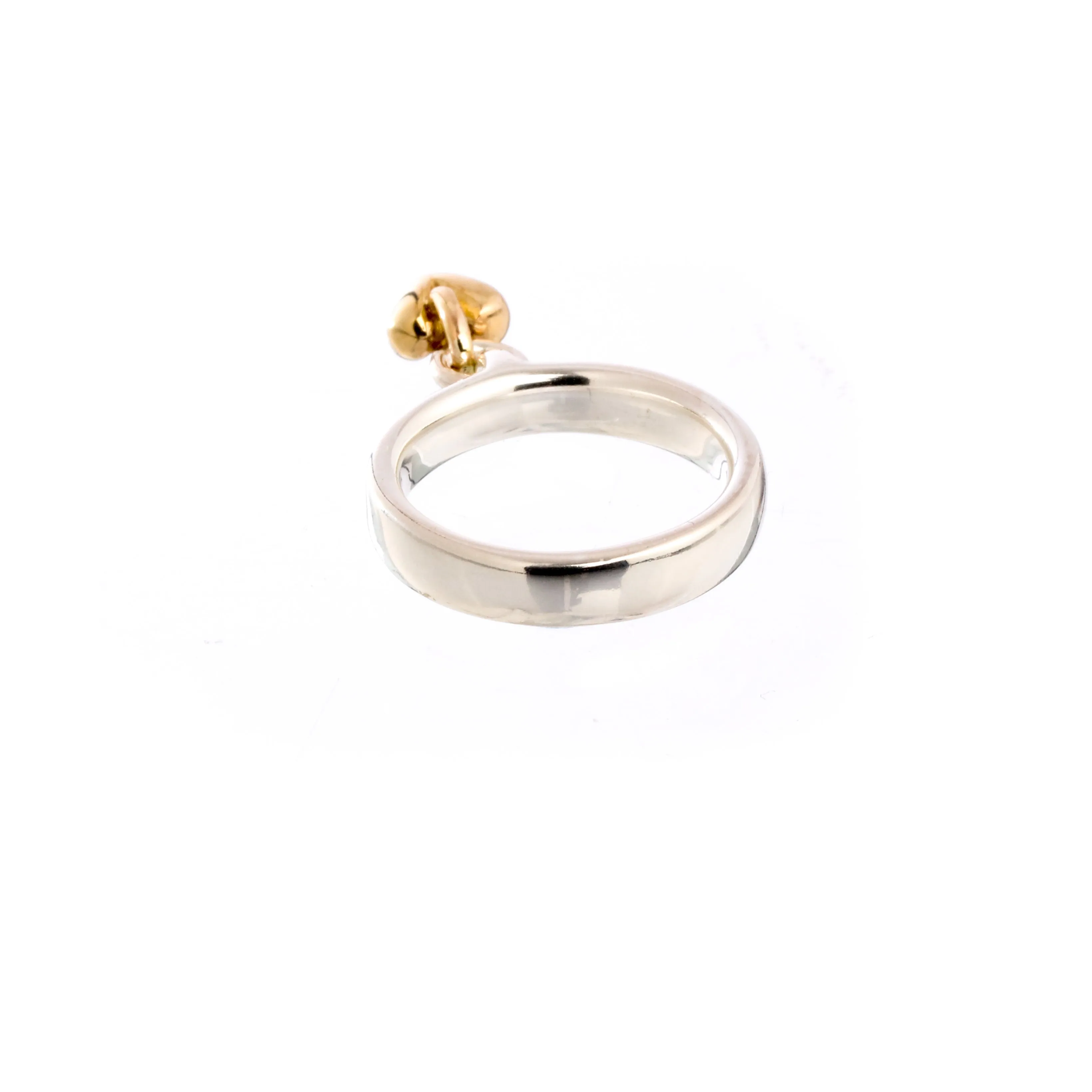 Sweetheart Silver & Gold Charm Ring