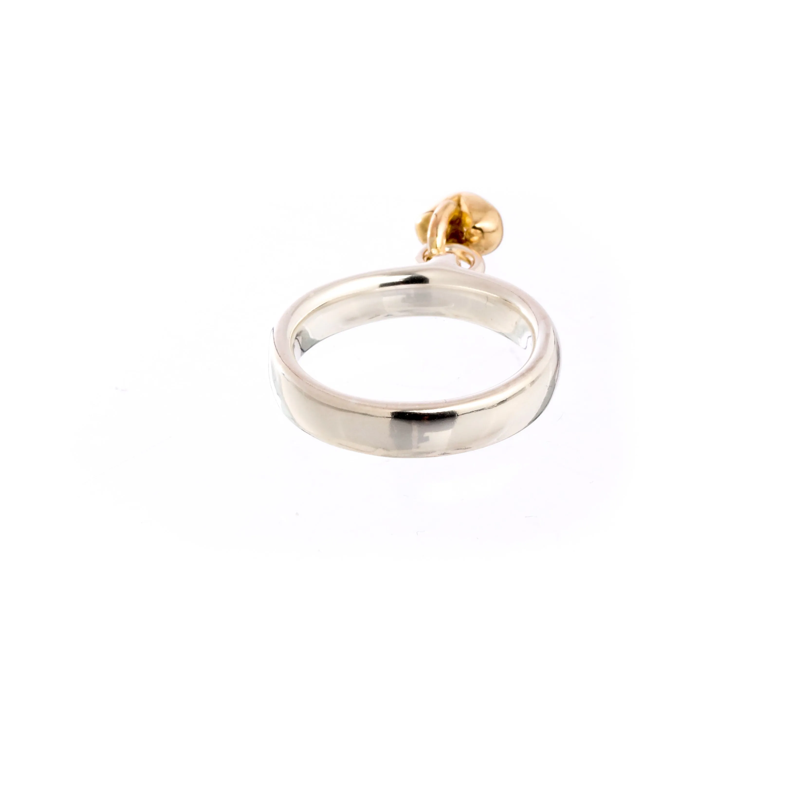 Sweetheart Silver & Gold Charm Ring