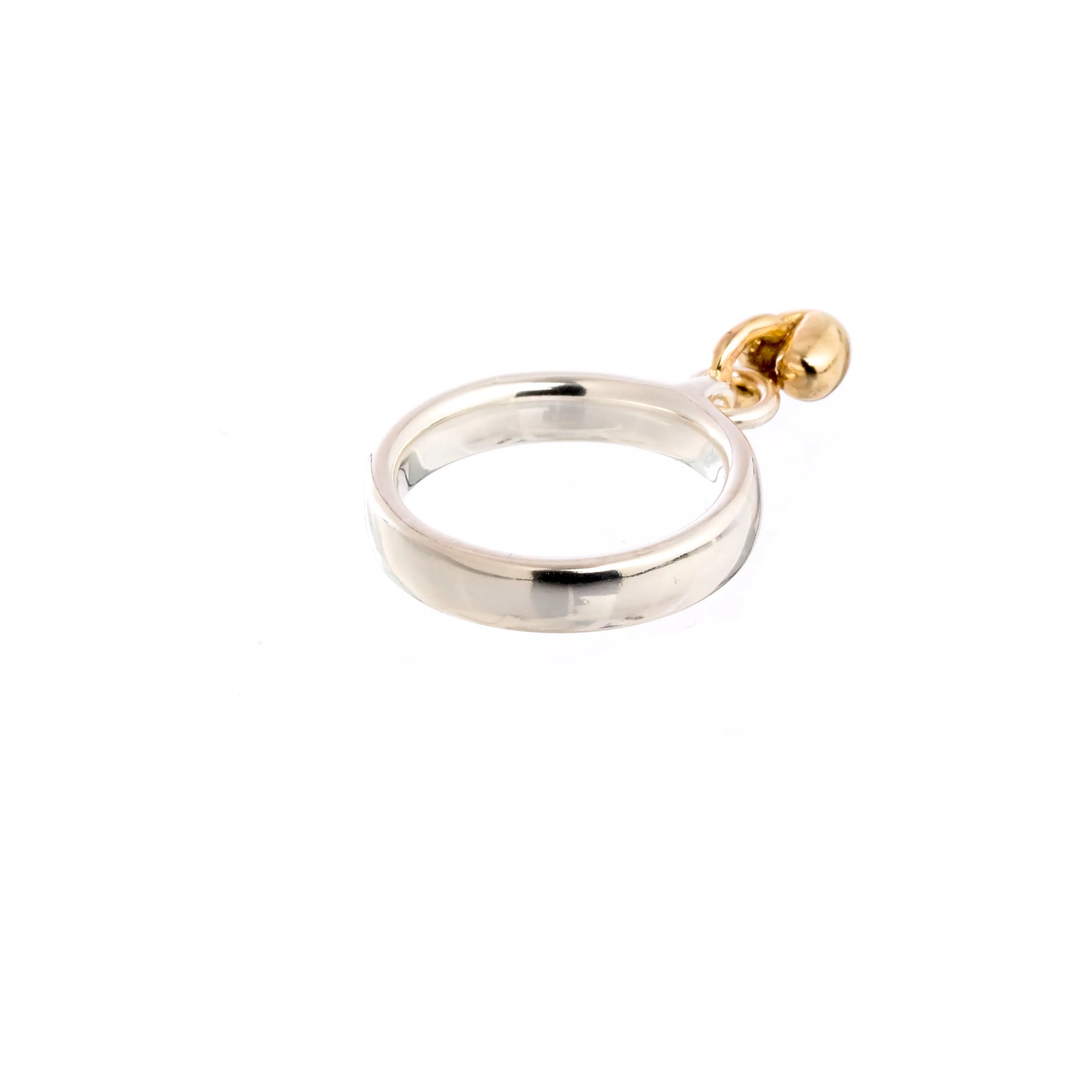 Sweetheart Silver & Gold Charm Ring