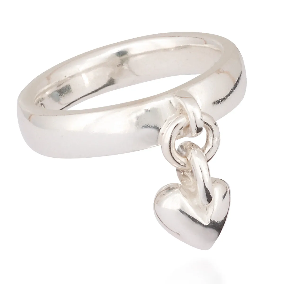 Sweetheart Silver Charm Ring