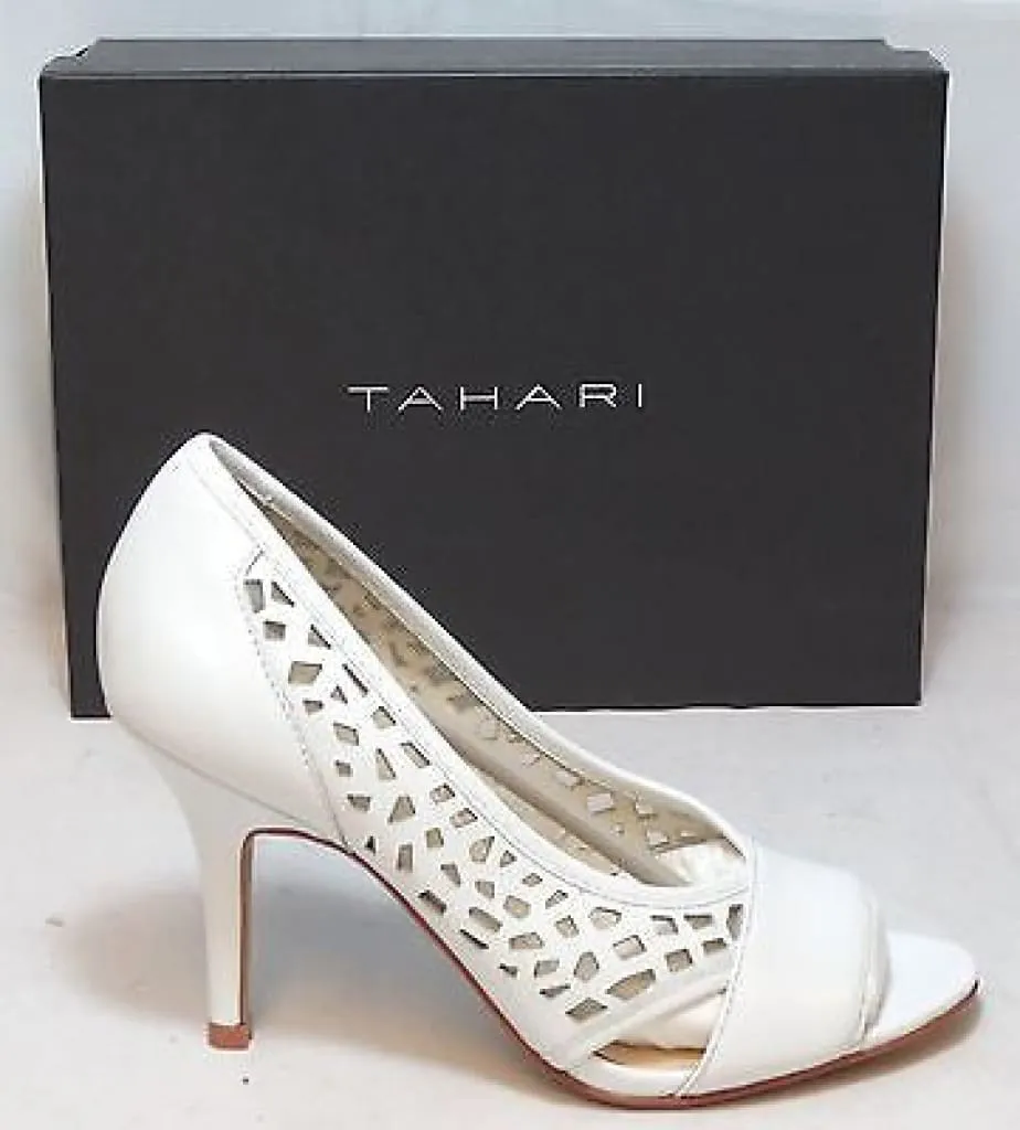 TAHARI Women's Liquorice Pumps - White/Clear - Multi SZ - NIB - MSRP $99