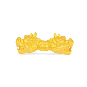 TAKA Jewellery 999 Pure Gold Charm Dragon Heads