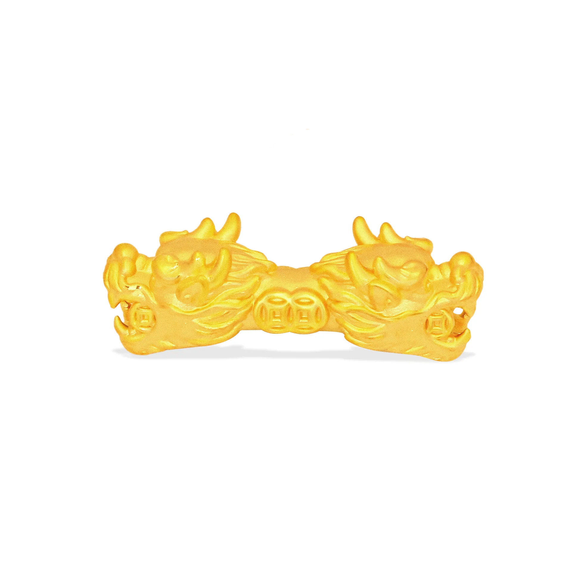 TAKA Jewellery 999 Pure Gold Charm Dragon Heads