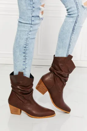 Texas Scrunch Brown Cowboy Boots