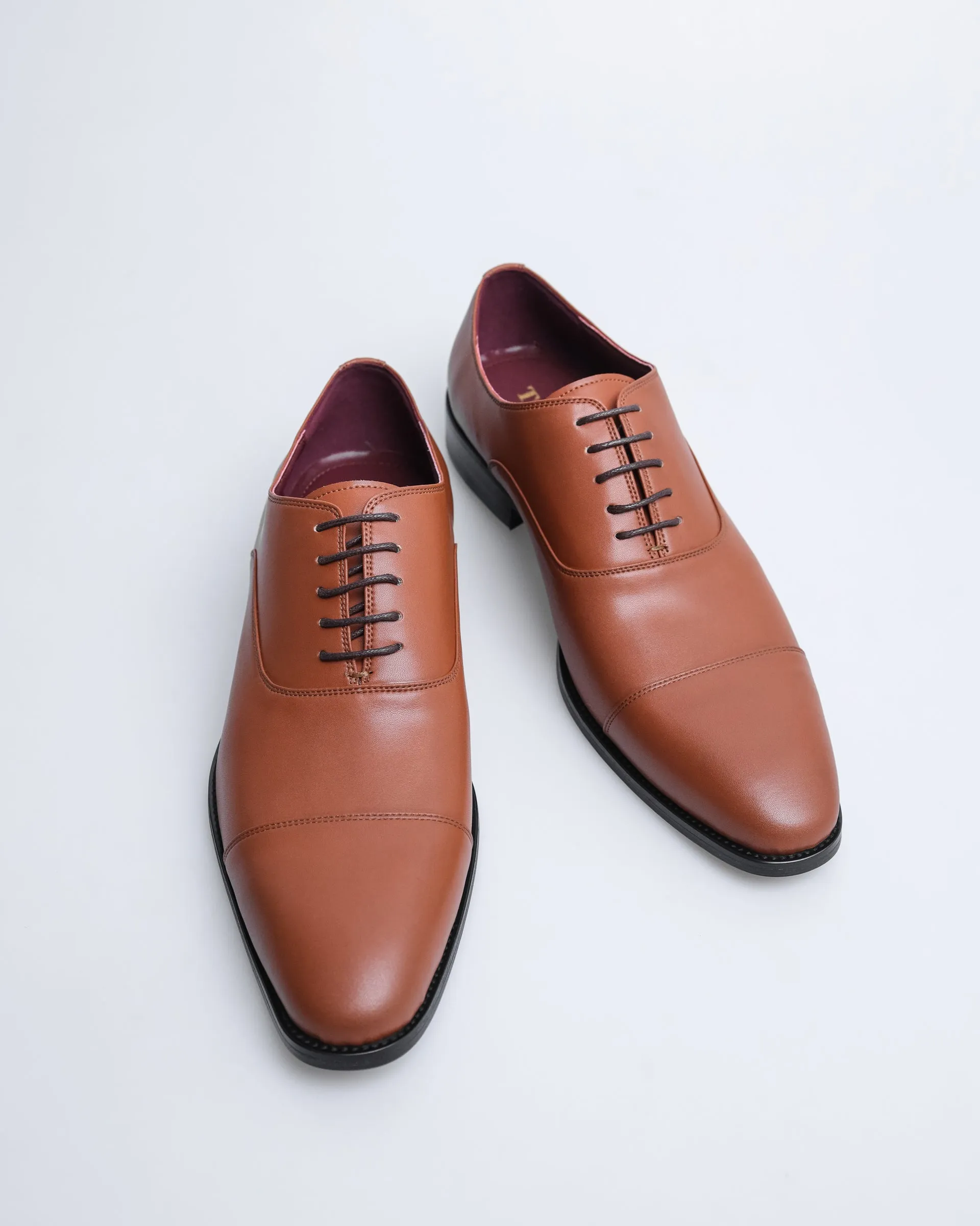 Tomaz HF001A Men's Cap Toe Oxford (Brown)