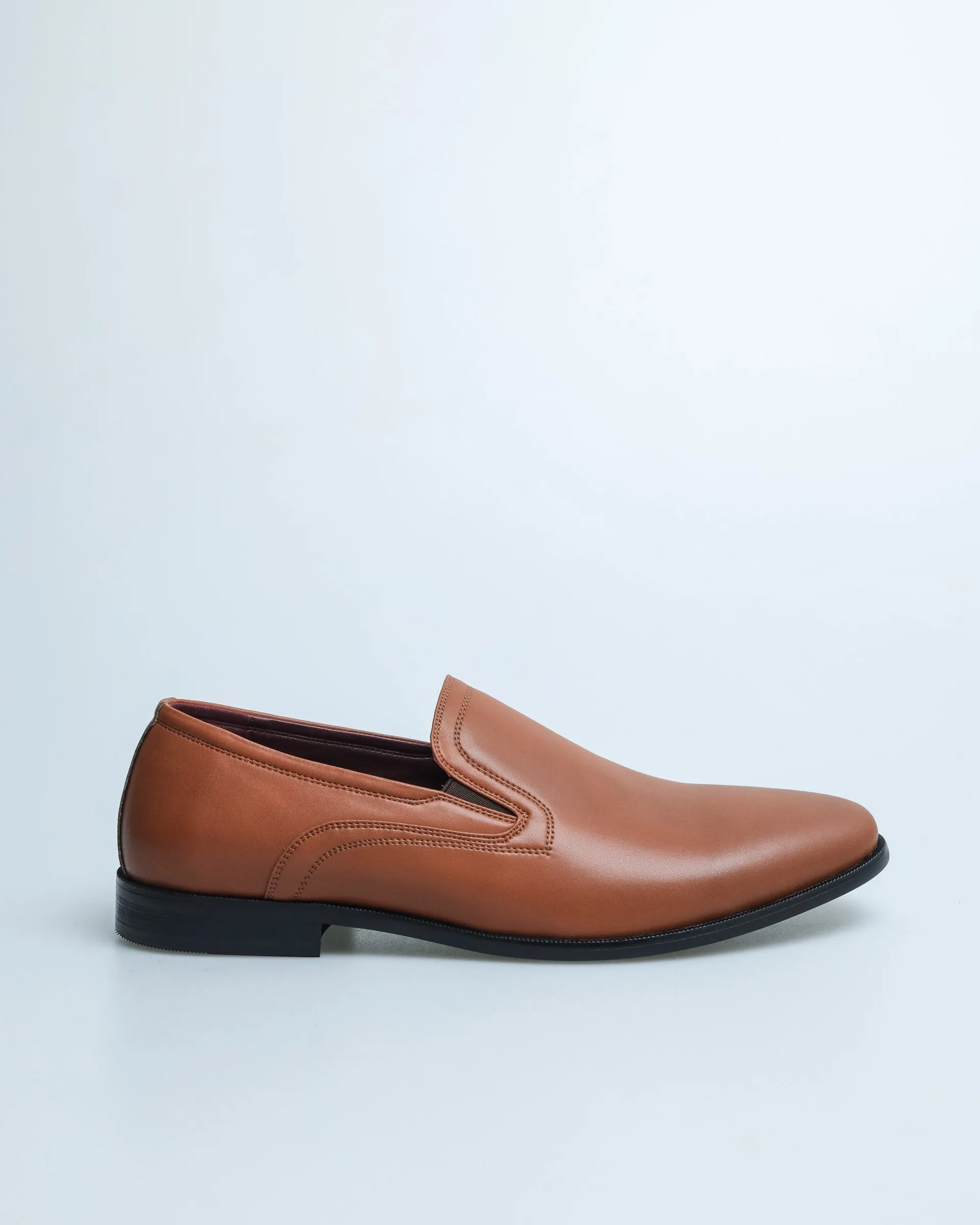 Tomaz HF057 Men's Plain Toe Slip On (Brown)