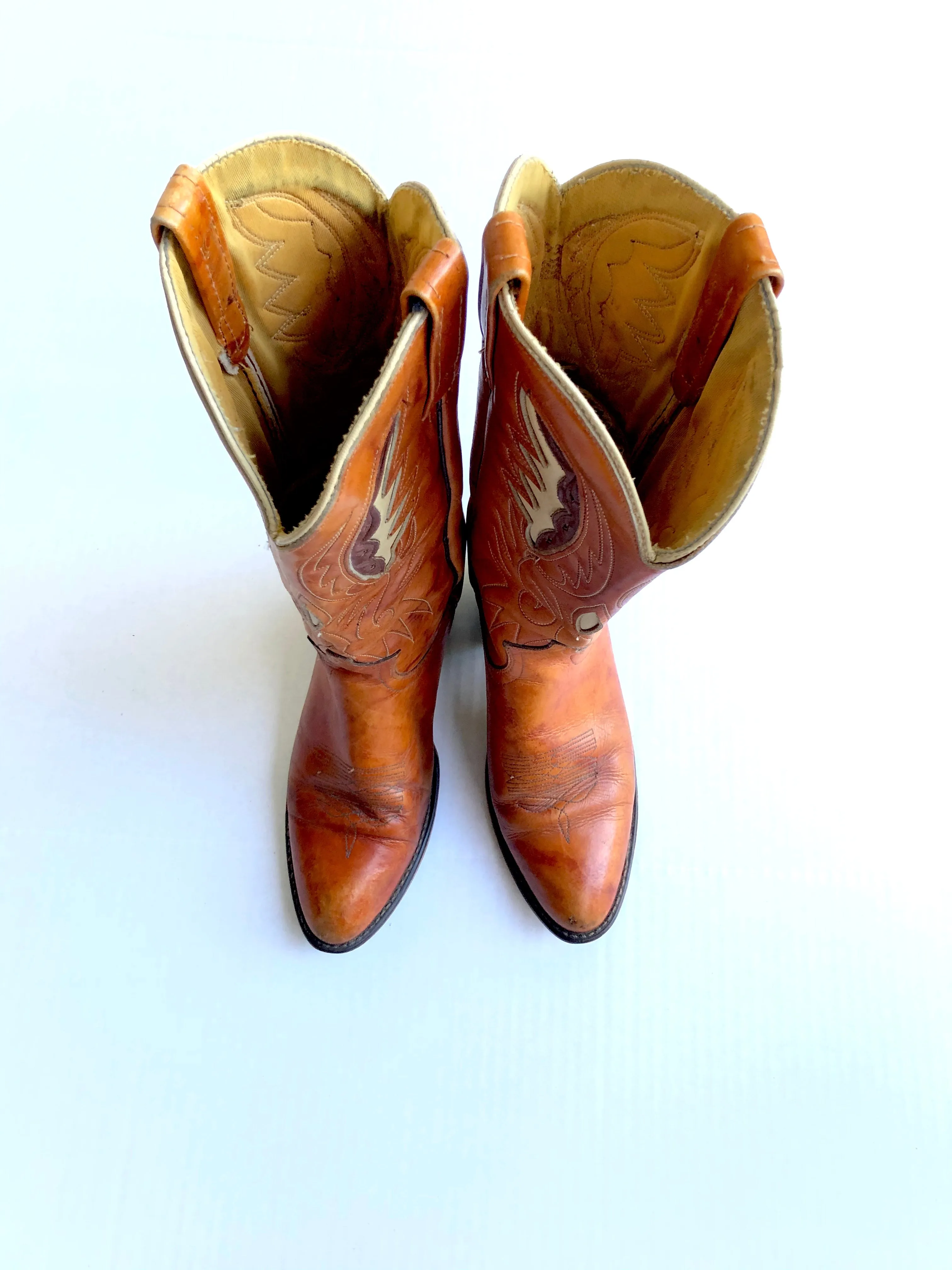 VINTAGE: Western Leather Cowboy Boots