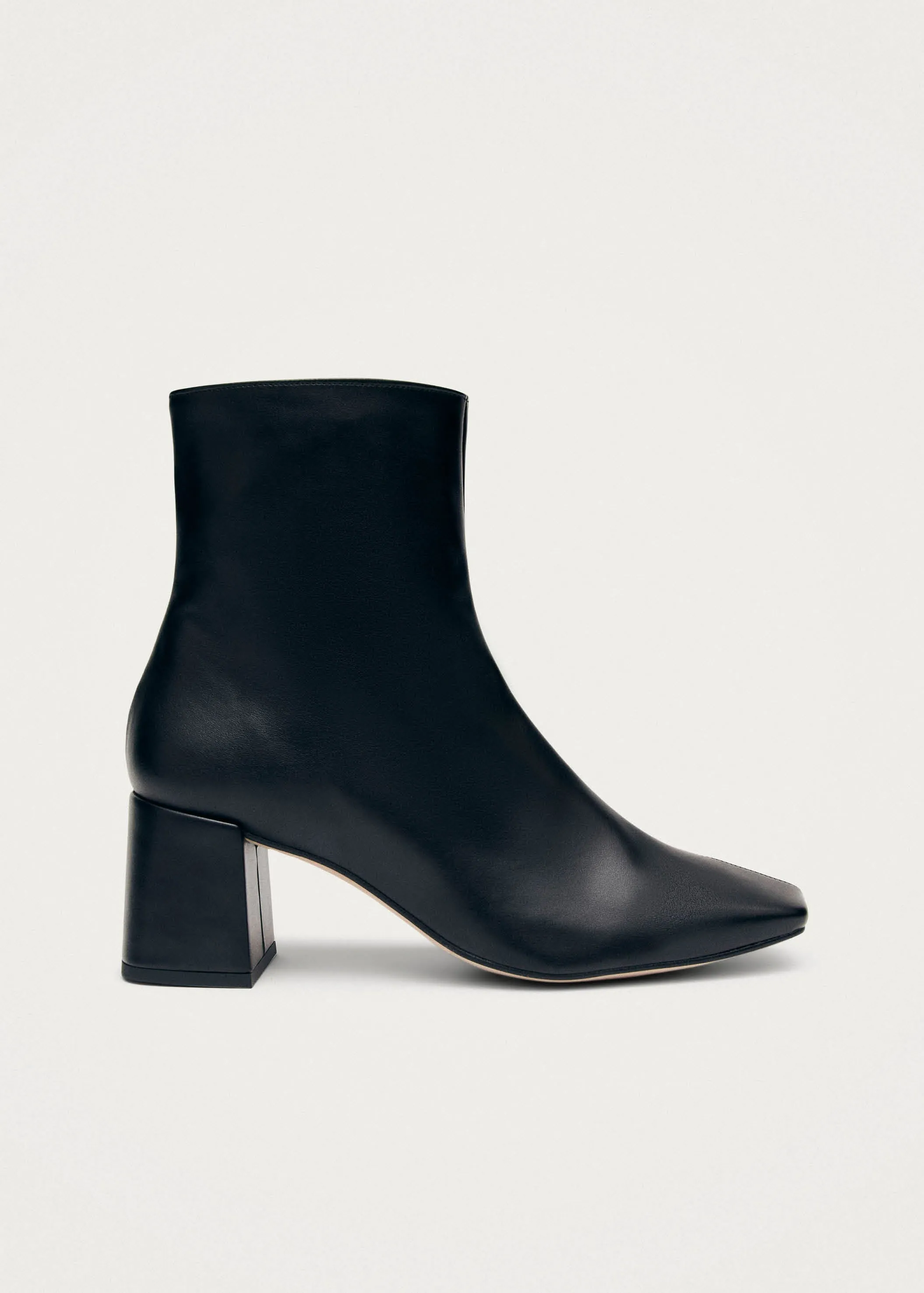 Watercolor Black Vegan Leather Ankle Boots