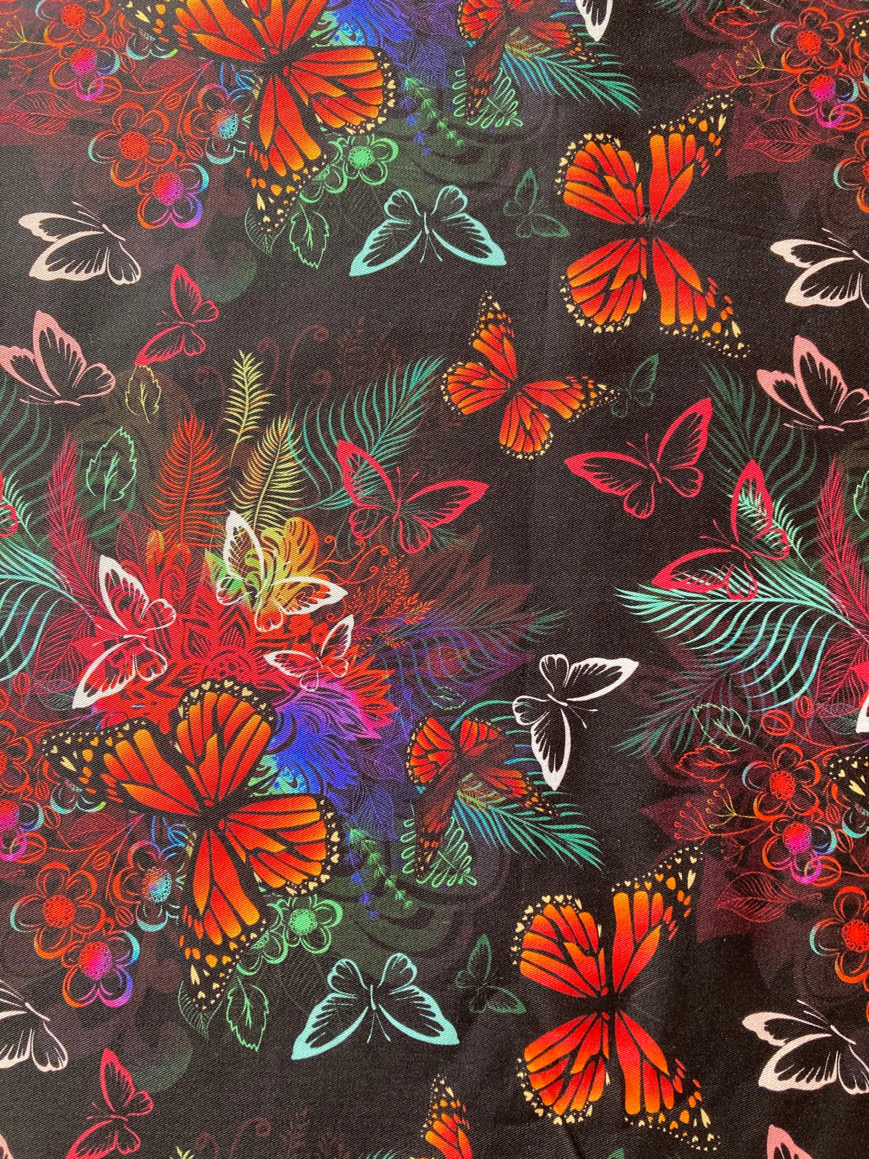 Zip-Up Tote Bag - Colourful Butterflies